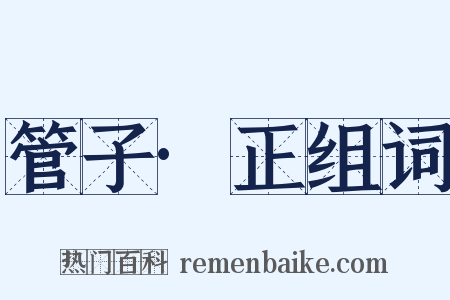 管子·正组词是什么意思的图片